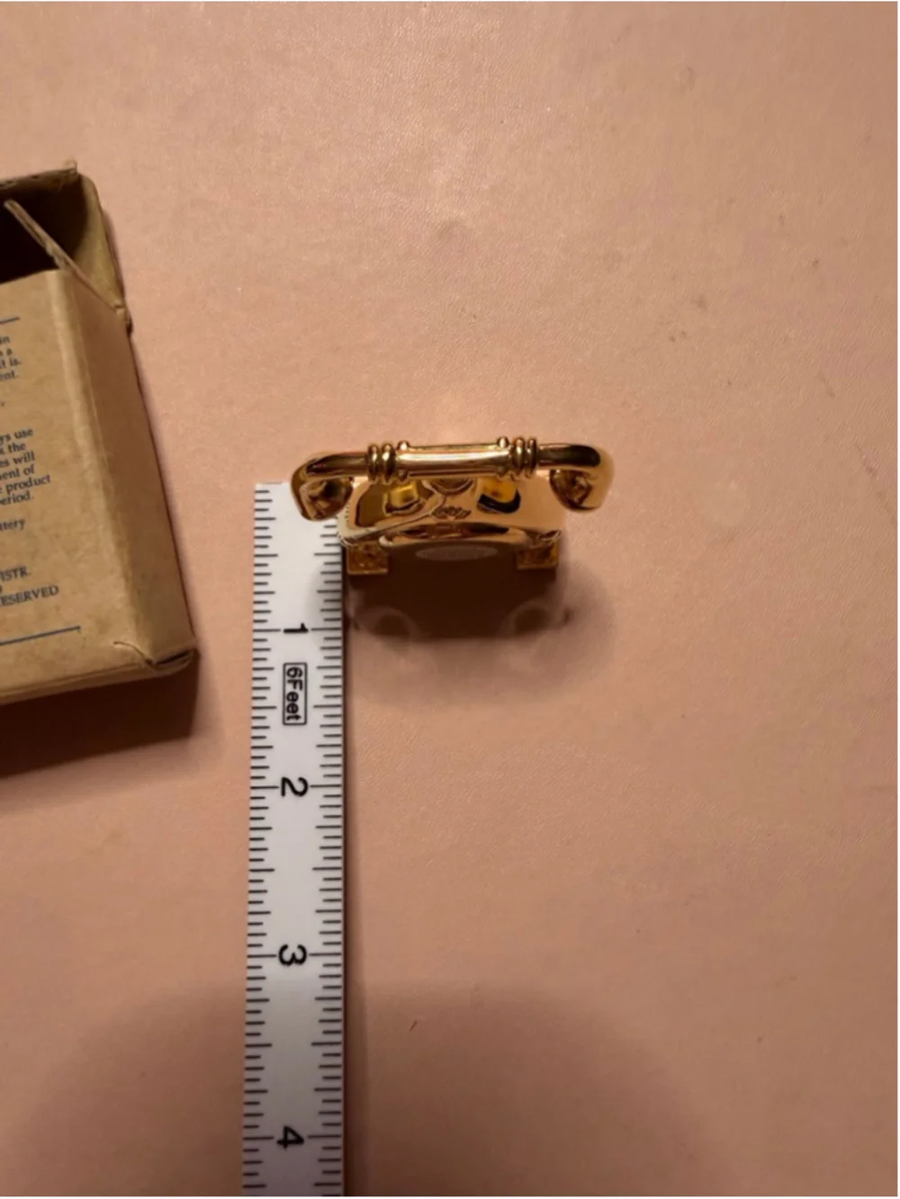 Avon Gold Tone Miniature Phone Clock